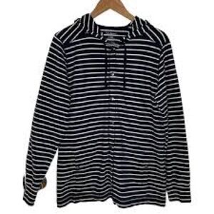 L.L. Bean Navy and White Striped Top - Super soft!